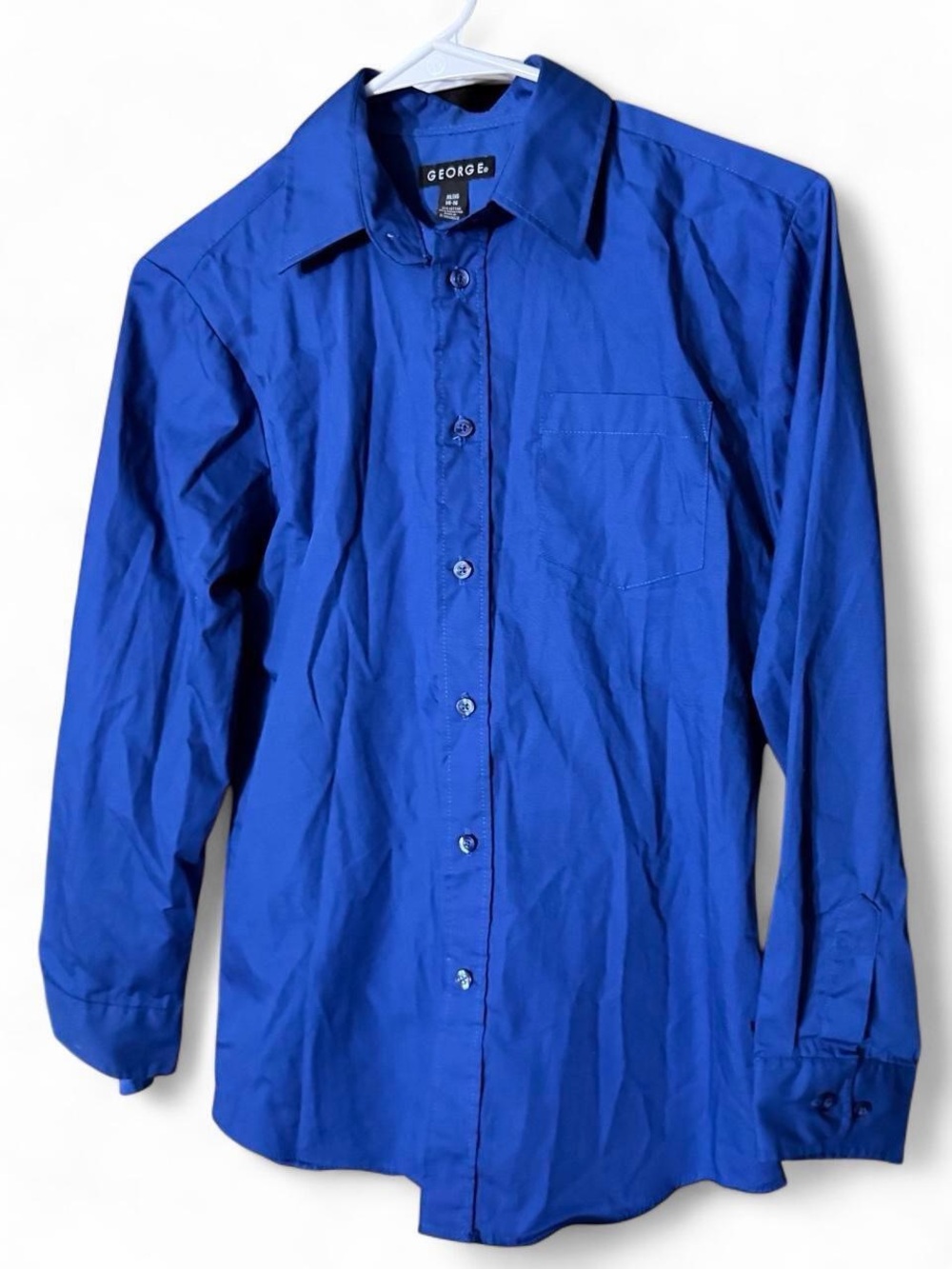 George boy’s Blue Long-Sleeve Button-Up Shirt